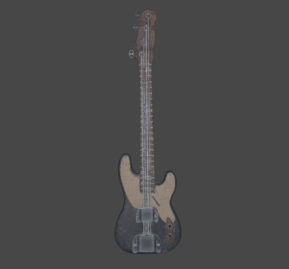 Bass guitar 3D model