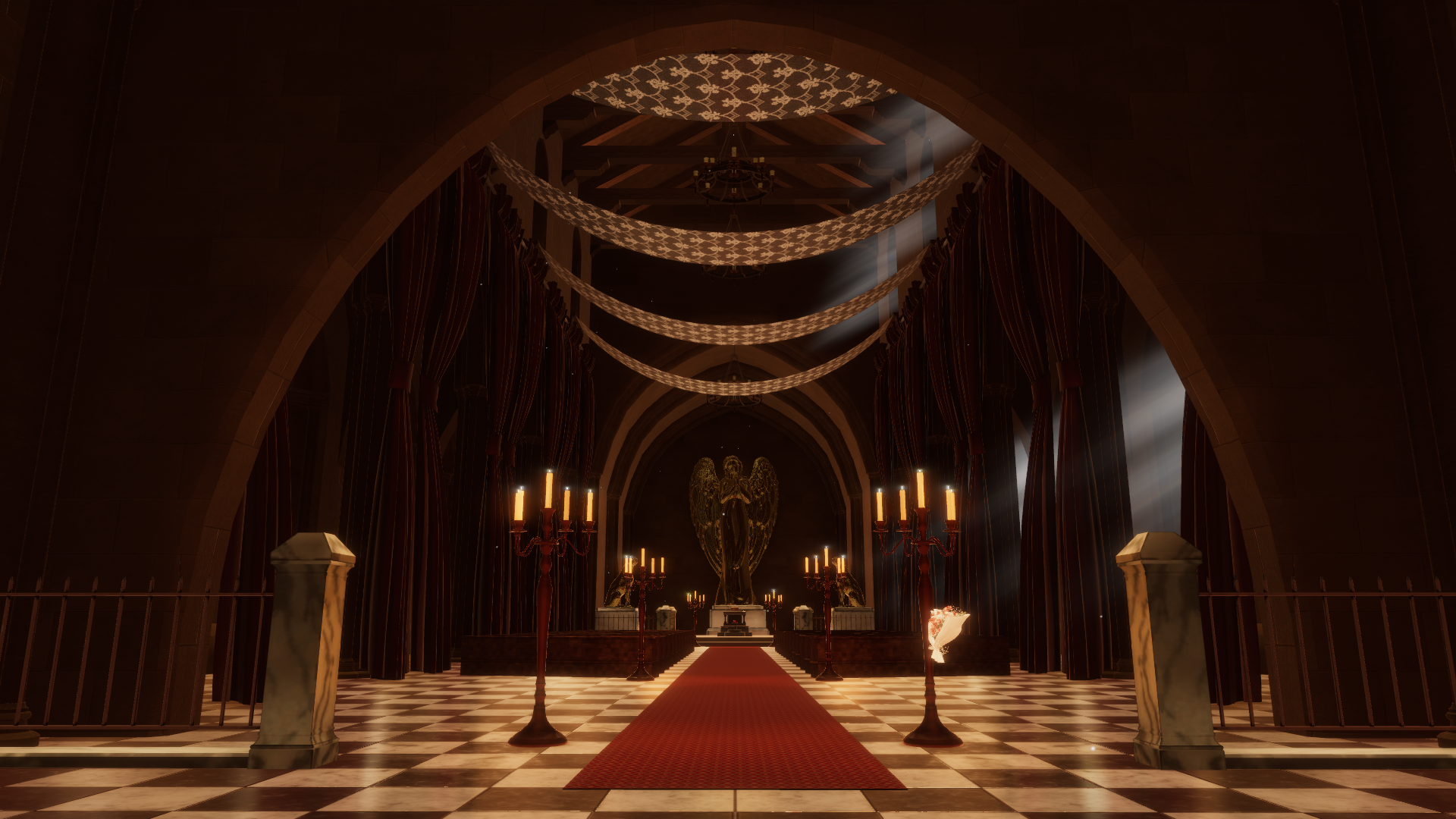 Gothic cathedral VRChat environment