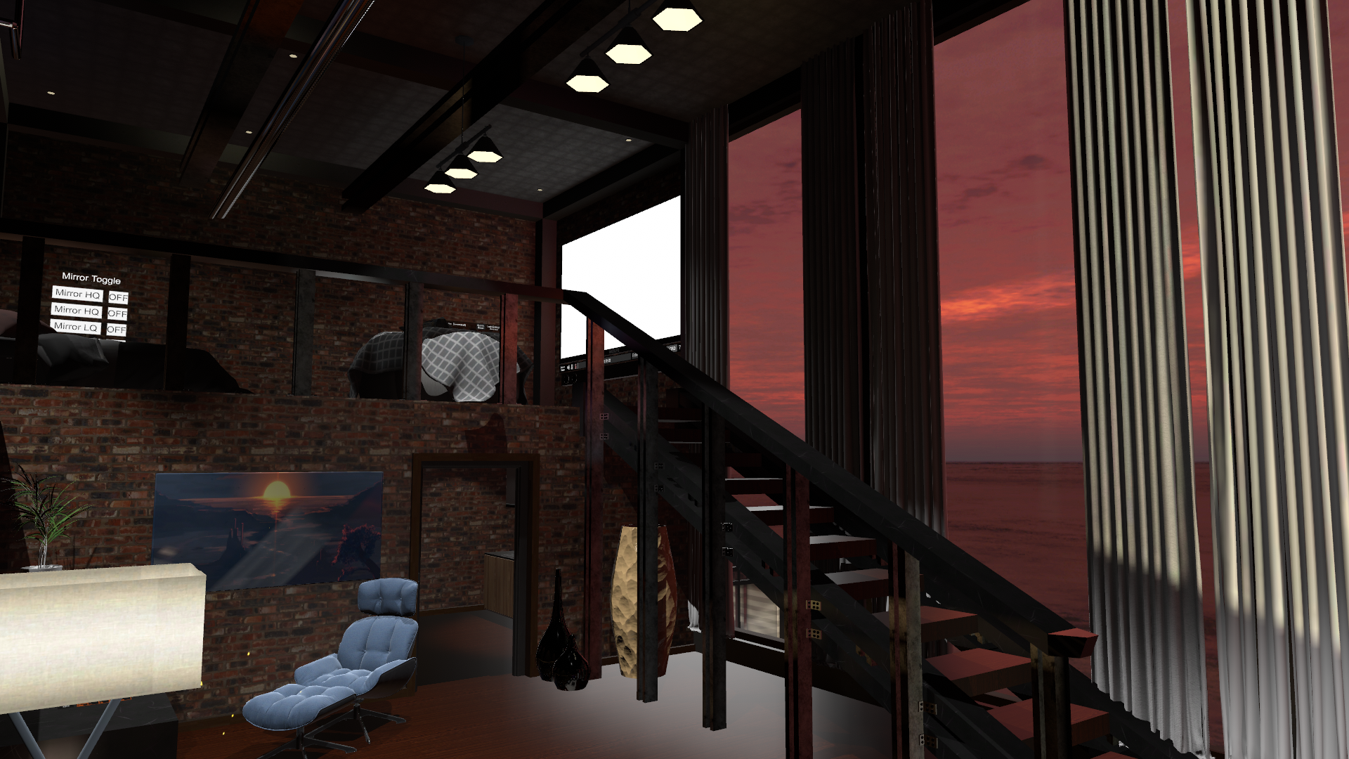 Industrial loft VRChat environment